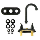 Mezcladora para Lavabo Negro Mate de Acero Inoxidable MZL4216