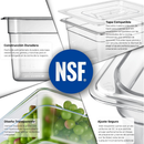 Inserto de Policarbonato 1/1x6 Transparente 32.5x53x6 cm NSF