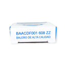 Balero 608ZZ Para Motor A/C