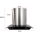 Campana Extractora, 60cm, Acero Inoxidable, Tipo Curvo, AROL Modelo Hortensia