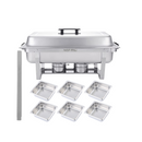 Chafer Bufetera Plegable Completo con Certificación NSF y 6 Insertos 1/6 x 6 cm