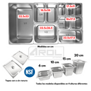 Inserto Acero Inoxidable SEXTO 1/6 x 65 Mm - Electrodomesticos Olvera