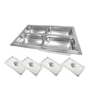 Baño Maria 4 Piezas Inserto1/4x6 Con Tapa