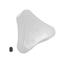 Perilla Triangular Grande Con Opresor Plateada