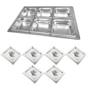 Baño Maria 6 Piezas Inserto1/6x6 Con Tapa