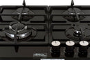 Parrilla de Gas de 4 Quemadores, Vidrio Templado, Empotrable, 59cm, AROL P-CN4Q60