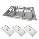 Baño Maria 3 Piezas Inserto1/3x6 Con Tapa