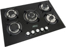 Parrilla de Gas 5 Quemadores Vidrio Templado Empotrable de 77cm Arol P-CN5Q77 - Electrodomesticos Olvera