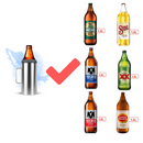 Portacaguamon Termo Acero Inoxidable doble capa AROL 1.2 lts Aislamiento al vacío (Acero Inoxidable Silver)