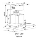 Combo Parrilla 5 Quem 77cm Campana Táctil Cristal Acero 90cm - Electrodomesticos Olvera