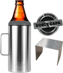 Portacaguamon Termo Acero Inoxidable doble capa AROL 1.2 lts Aislamiento al vacío (Acero Inoxidable Silver)