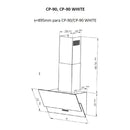 Campana Extractora Pantalla Cristal Templado Supra Cp-90 - Electrodomesticos Olvera