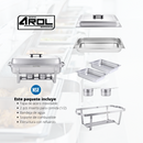 Chafer Bufetera Plegable Completo Con Certificación Nsf Y 2 Insertos 1/2x6cm - Electrodomesticos Olvera