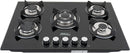 Parrilla de Gas 5 Quemadores Vidrio Templado Empotrable de 77cm Arol P-CN5Q77 - Electrodomesticos Olvera