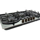 Combo Parrilla 5 Quemadores Vidrio Templado P-CN5Q87 y Campana Extractora Tulipan - Electrodomesticos Olvera