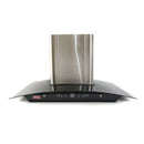 Campana De Cocina Extractora Y Purificadora Cristal Templado Negro Y Acero Inoxidable Táctil Chimenea Telescopica Arol - Electrodomesticos Olvera