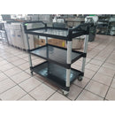 Carrito De Servio 3 Niveles Negro Con Freno Arol 80x50x86 - Electrodomesticos Olvera
