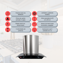 Campana Extractora, 60cm, Acero Inoxidable, Tipo Curvo, AROL Modelo Hortensia
