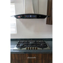 Combo Parrilla 5 Quemadores Vidrio Templado P-CN5Q87 y Campana Extractora Tulipan - Electrodomesticos Olvera