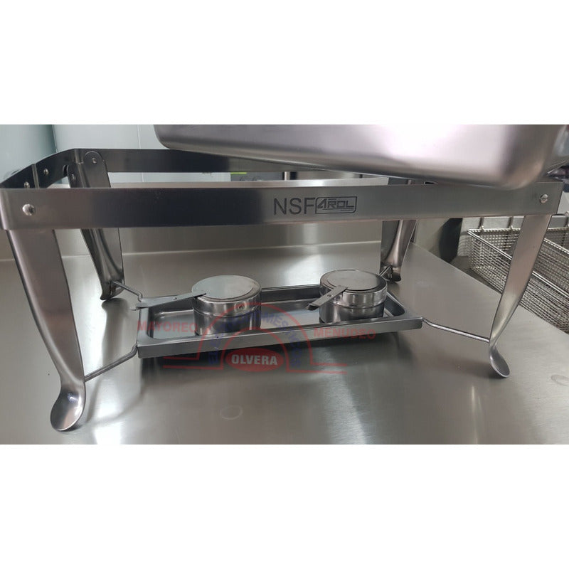 Chafer Bufetera Reforzado Completo Certificado Nsf Con Entero Y 4 Insertos 1/4x6cm Arol - Electrodomesticos Olvera
