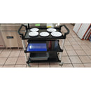 Carrito De Servio 3 Niveles Negro Con Freno Arol 80x50x86 - Electrodomesticos Olvera