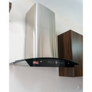 Campana De Cocina Extractora Y Purificadora Cristal Templado Negro Y Acero Inoxidable Táctil Chimenea Telescopica Arol - Electrodomesticos Olvera