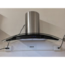 Campana Cocina Extractora Premium Cristal Templado Negro Y Acero Inoxidable 90cm Tactil Chimenea Telescopica Dalia Arol - Electrodomesticos Olvera