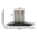 Combo Parrilla 5 Quemadores Vidrio Templado P-CN5Q87 y Campana Extractora Tulipan - Electrodomesticos Olvera