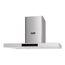 Campana Cocina Extractora Premium Tipo T Acero Inoxidable 90x50cm Focos Led Panel Tactil Chimenea Telescopica Lirio Arol - Electrodomesticos Olvera