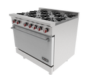 Estufa a gas de 6 quemadores y horno Drago GES-060-00
