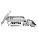 Chafer Bufetera Plegable Reforzado con Certificación NSF y 3 Insertos 1/3 x 6 cm