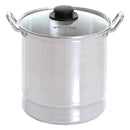 Vaporera 22 Cm C/ Tapa De Vidrio