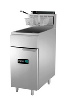 Freidora a Gas 1 Tina 3 Quemadores Acero Inoxidable Asber AEF-4050-S-E