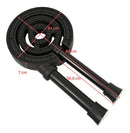 Quemador Triple Vulcan Largo 60 cm con Tubos y Ventilas, AROL, Hierro Fundido para Estufones