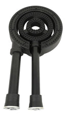 Quemador Triple Vulcan Largo 60 cm con Tubos y Ventilas, AROL, Hierro Fundido para Estufones