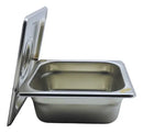 Inserto Contenedor Acero Inoxidable Con Tapa SEXTO 1/6x6 Cm 17.5x16x6 Arol Nsf, 1.25L