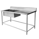 Fregadero Doble Tarja Izq. 1.88X70X90