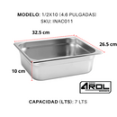 Inserto Acero Inoxidable MEDIO 1/2 x 100 Mm - Electrodomesticos Olvera