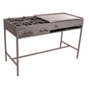 Parrilla 4 Quemadores Con Plancha 1.40X60X85