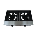 Parrilla 2 Quemador Industrial Alta 76X40X85