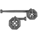 Juego De 2 Pzs. Quemador Octagonal Tipo San son Hierro Fundido